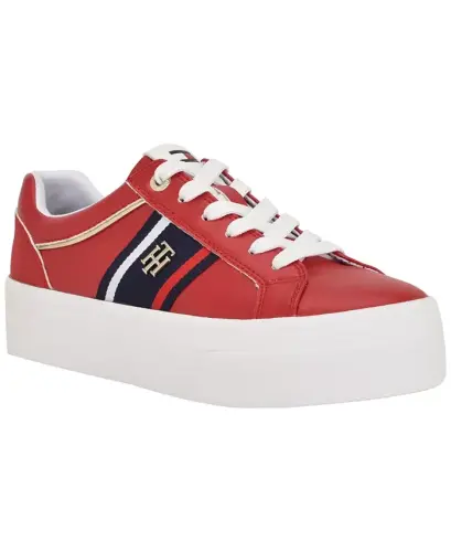 Women's Badria Logo Platform Sneakers - Red - 6