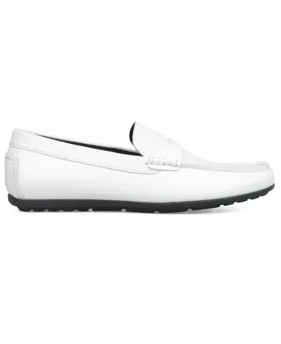 Men's Masonn Slip-On Penny Driving Loafers, Exclusively at Modazone - White Linen - ALFANI (1)