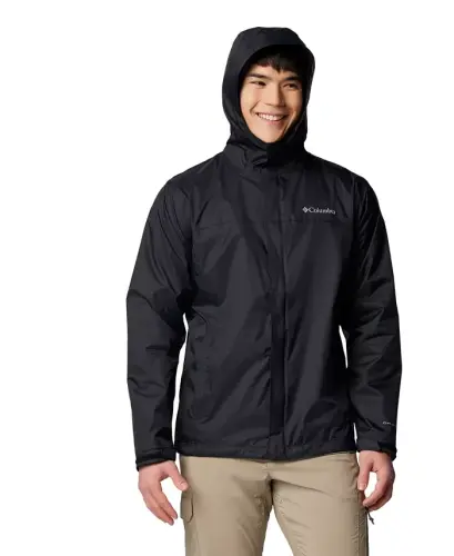 Men's Watertight II Water-Resistant Rain Jacket - Black - 3