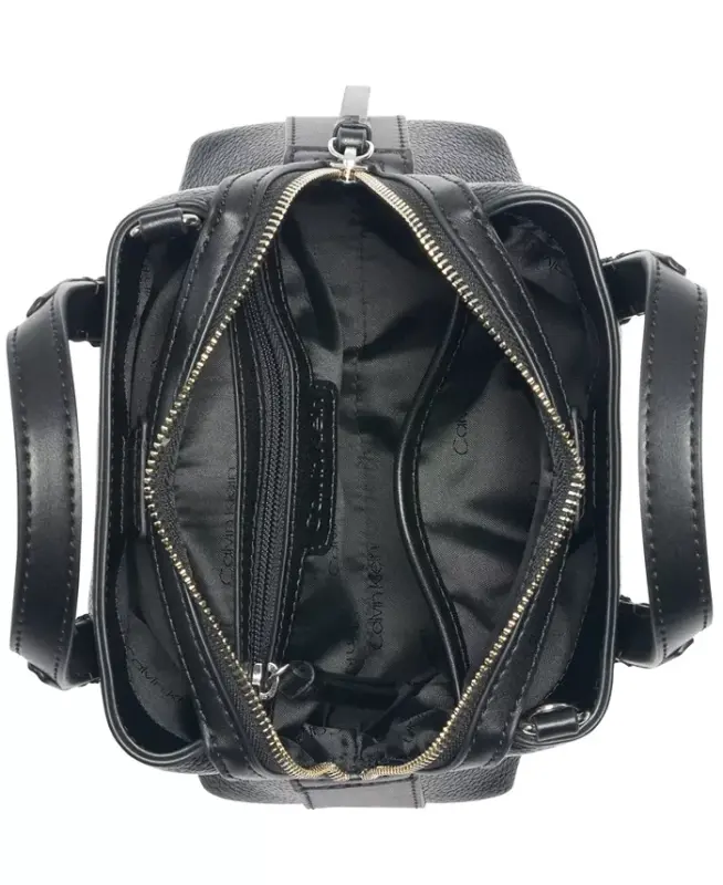 Millie Triple Compartment Crossbody with Coin Pouch - Black/Silver - 11