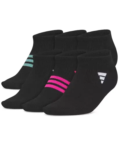Women's 6-Pk. Superlite 3.0 No Show Socks - Black/powder Teal Green/blue Fusion - 6