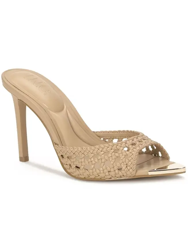 Amra Dress Slide Sandals, Created for Modazone - Walnut Woven - 6