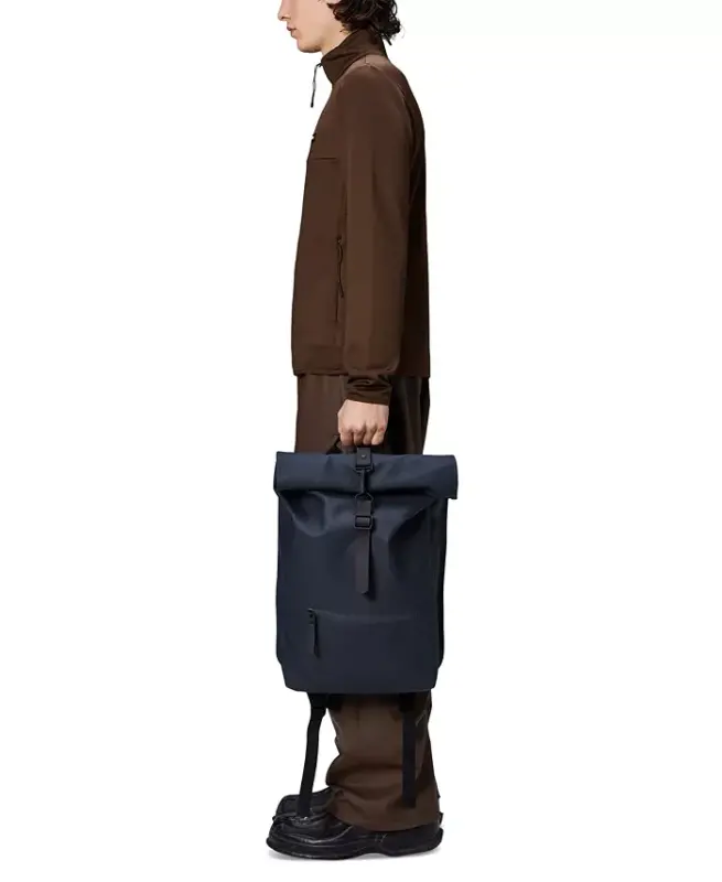 Men's Rolltop Rucksack Bag - Navy - 4
