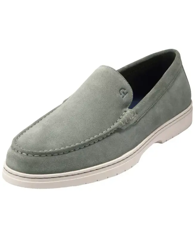 Men's Greenwich Grand Venetian Loafers - Dusty Olive Suede - 14