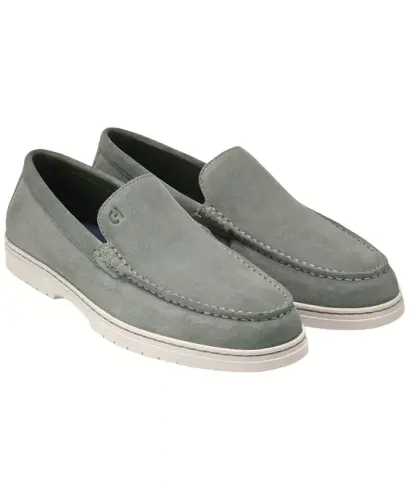 Men's Greenwich Grand Venetian Loafers - Dusty Olive Suede - 17