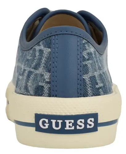 Women's Carey Jacquard Logo Lace-Up Sneakers - Blue Denim Logo - 4