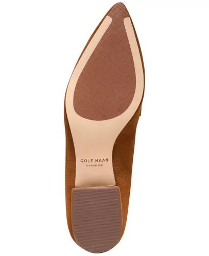 Women's Valantina Pointed Toe Block Heel Loafers - Tobacco Suede - 5