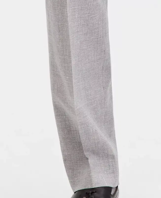 Men's Classic-Fit Wool-Blend Stretch Solid Suit Separates Pant - Light Gray - 15