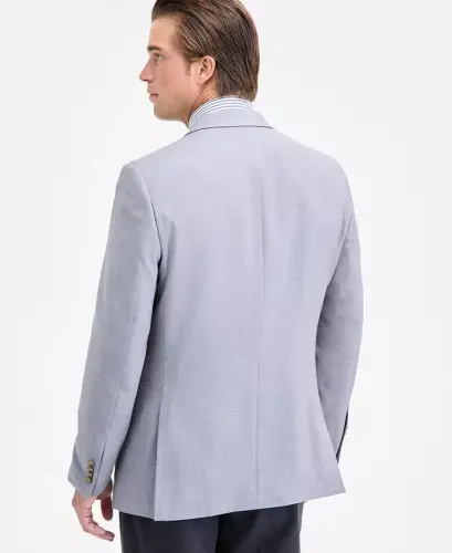Men's Modern-Fit Active Stretch Solid Blazer - Light Gray - 6