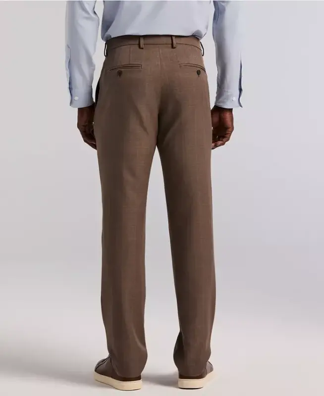 Men's Modern-Fit Stretch Solid Resolution Pants - Rain Drum - 7