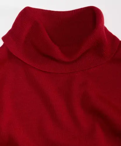 Men's Merino Wool Blend Turtleneck Sweater, Created for Modazone - Red Plum - 6