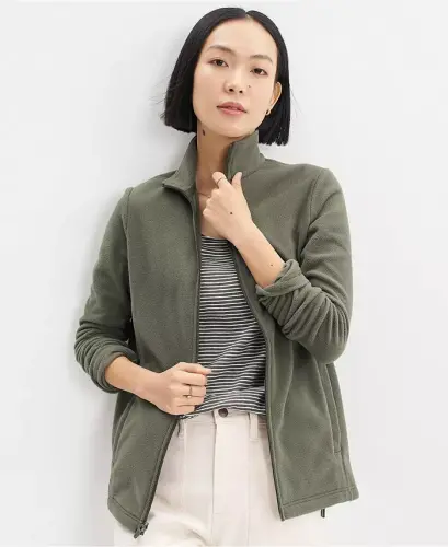 Women's Anyweather Fleece Full Zip Jacket - Forest moss green - 3