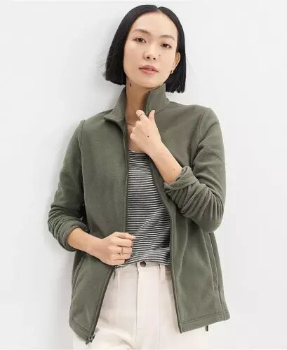 Women's Anyweather Fleece Full Zip Jacket - Forest moss green - 3