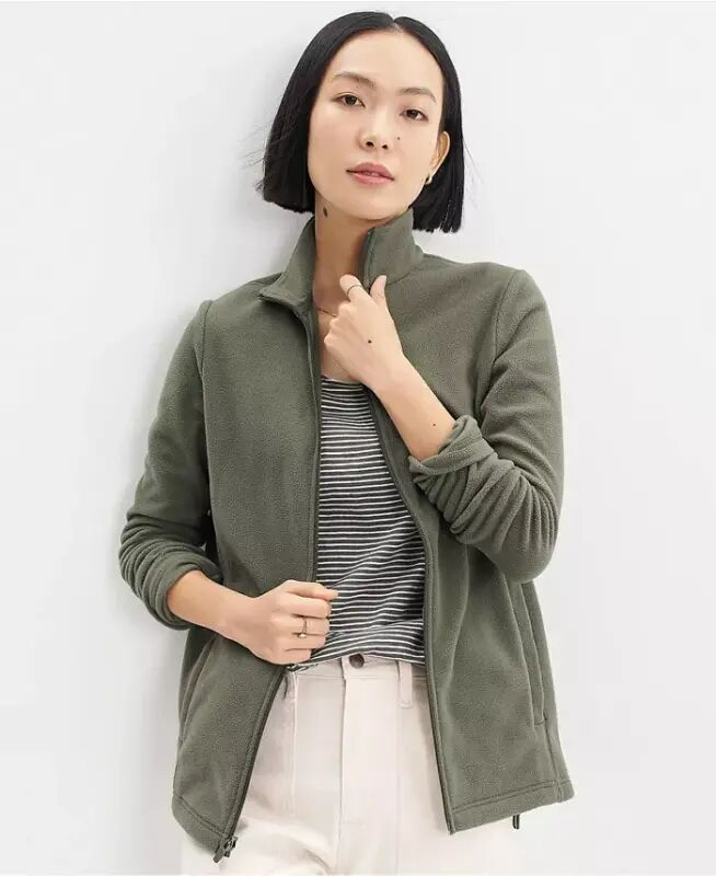Women's Anyweather Fleece Full Zip Jacket - Forest moss green - 3