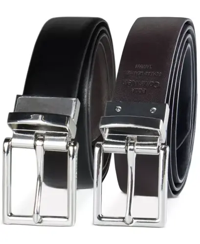 Women's Reversible Leather Pant Belt - Black/brown - 12
