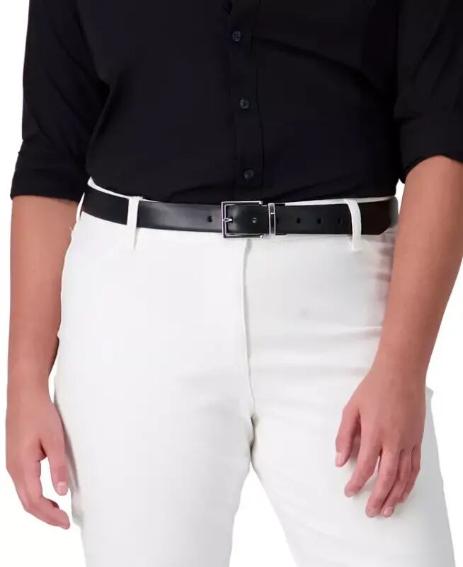 Women's Reversible Leather Pant Belt - Black/brown - 6