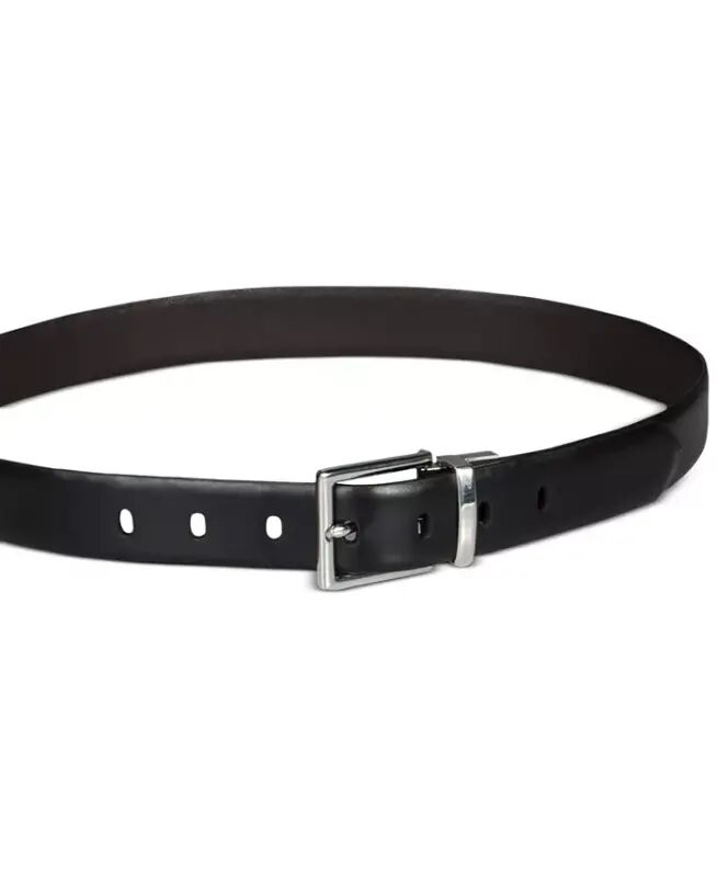 Women's Reversible Leather Pant Belt - Black/brown - 8