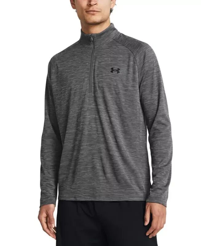 Men's UA Tech Space-Dyed Half-Zip Performance Sweatshirt - Castlerock Gray - 1