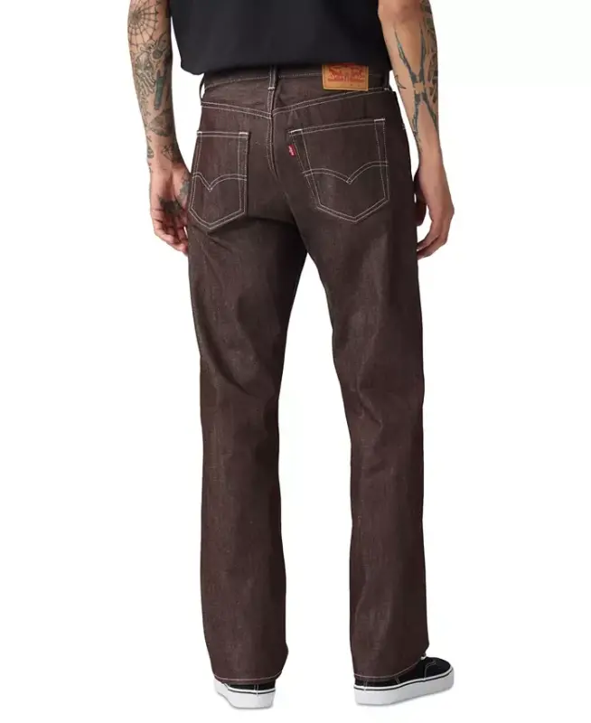 Men's 501® Original Shrink-to-Fit™ Non-Stretch Jeans - Burgundy - 3