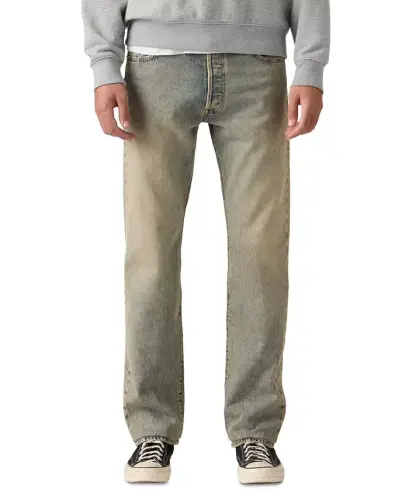 Men's 501™ Regular-Fit Button Fly Non-Stretch Jeans - Along the Coast - 8