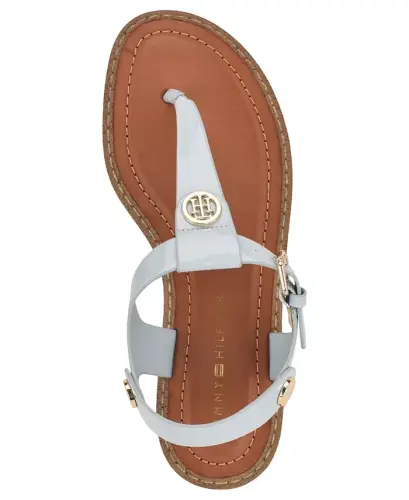 Women's Bennia Flat Thong Sandals - Breezy Blue Patent - 9