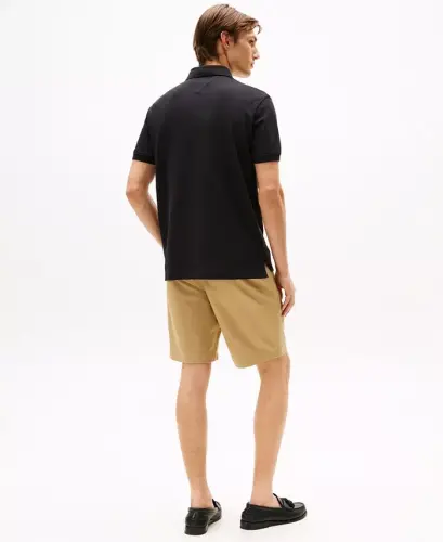 Men's Classic-Fit Embroidered Chest Insert Polo Shirt - Black - 8