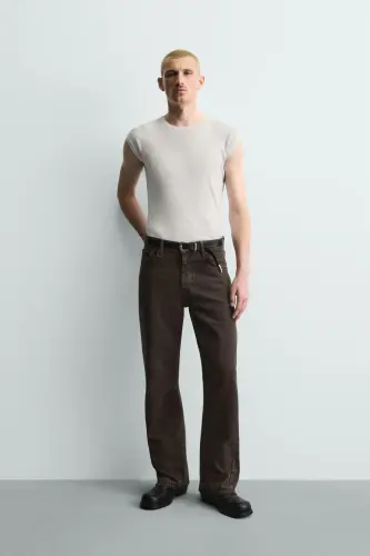 ÇAN KESİM JEAN-Kahverengi - 5