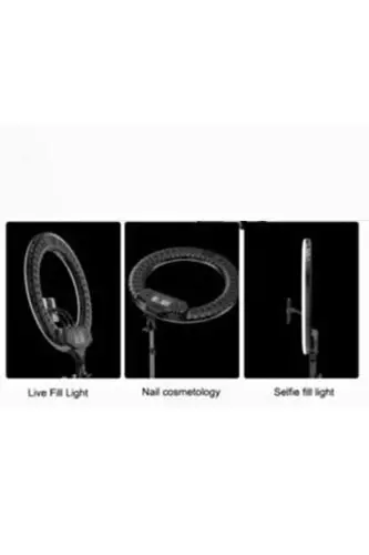 Rgb 21 Inç Ring Light 15 Renk Kumandalı Profesyonel Makyaj Kuaför Tripod - RGB - EN SİGA (1)