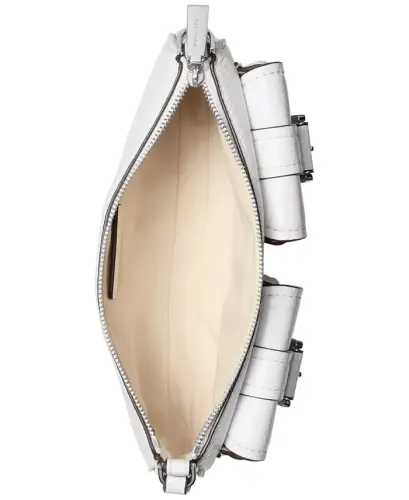 Michael Kors Zoe Small Leather Convertible Slim Shoulder Bag - Optic White - 2