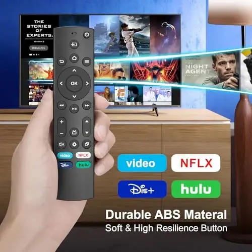 Universal TV Remote Control for Samsung LG Vizio TCL Hisense Sony TVs | Single remote, great value, no setup. Wide TV compatibility. Reliable IR tech. Quick streaming buttons. Long-lasting build. - 4