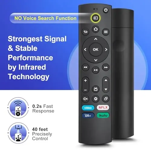 Universal TV Remote Control for Samsung LG Vizio TCL Hisense Sony TVs | Single remote, great value, no setup. Wide TV compatibility. Reliable IR tech. Quick streaming buttons. Long-lasting build. - 5