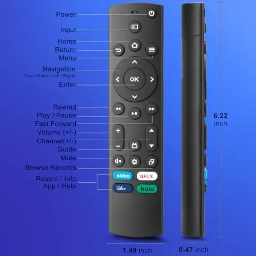 Universal TV Remote Control for Samsung LG Vizio TCL Hisense Sony TVs | Single remote, great value, no setup. Wide TV compatibility. Reliable IR tech. Quick streaming buttons. Long-lasting build. - 6