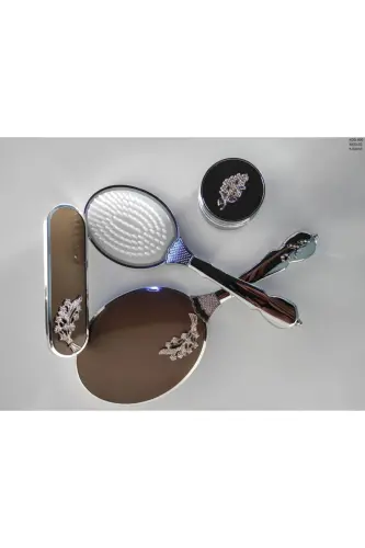 Amor Woman Gelin Hediyelik Ayna Tarak Seti 400-4 - K.KAHVE - 3