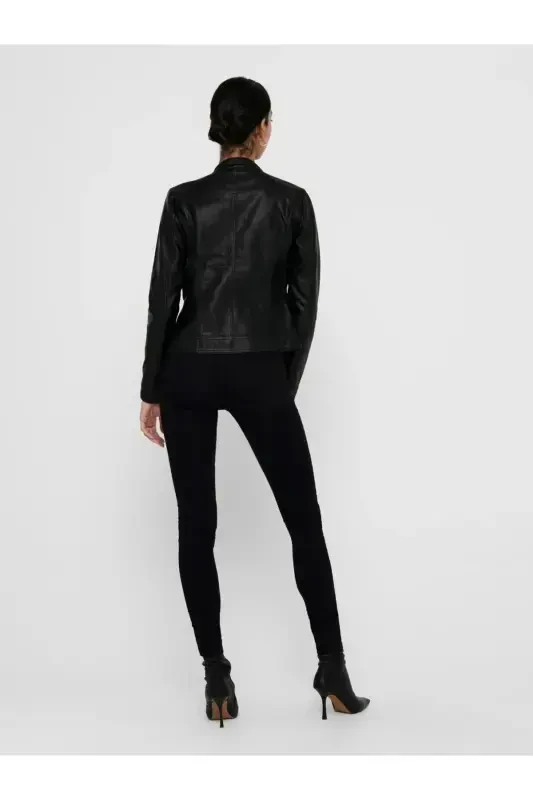 15081400 Women's Leather Jacket Black - 4