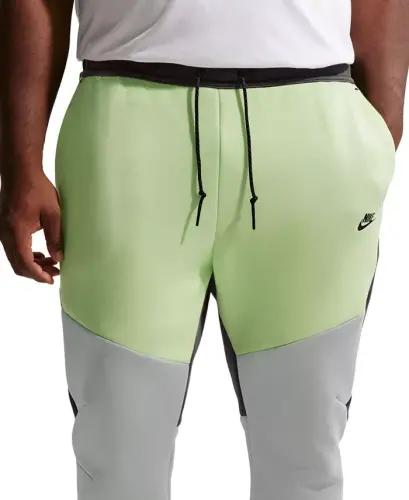 Men's Tech Fleece Drawstring Joggers Pants - Lite Liquid Lime/Anthracite/Black - 2