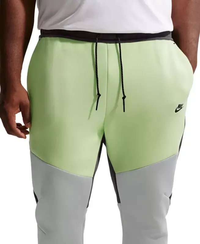 Men's Tech Fleece Drawstring Joggers Pants - Lite Liquid Lime/Anthracite/Black - 2