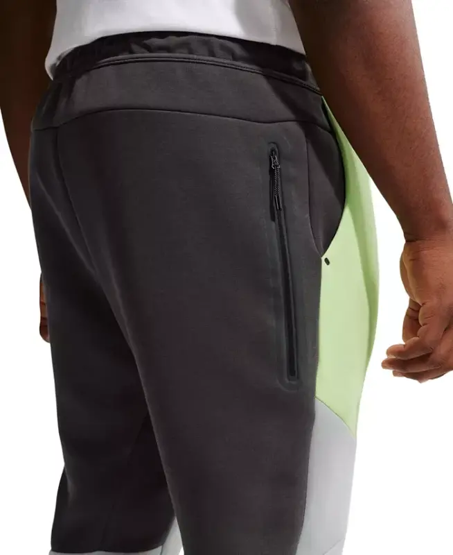 Men's Tech Fleece Drawstring Joggers Pants - Lite Liquid Lime/Anthracite/Black - 3