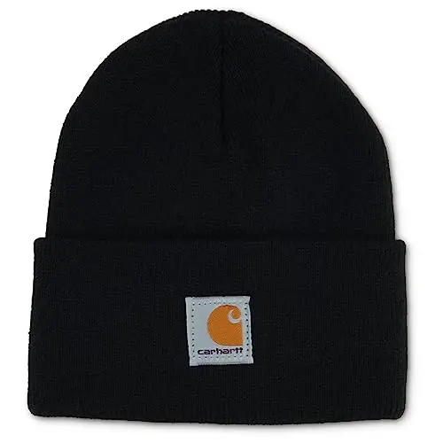 Carhartt Unisex-Child Knit Beanie Cuff Hat Toddler | Acrylic Rib Knit | One Size (Infant) - Fits Heads Best 18.75-20 | Outdoor Fun 