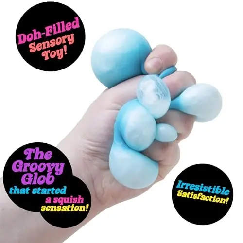 Schylling NeeDoh Original - Sensory Fidget Toy - Assorted Colors - Ages 3 to Adult , 1 Count ( Pack of 1) - 8