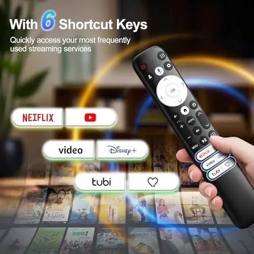 for Hisense-Google-TV Remote Replacement Voice Remote Compatible with All 2022-2026 Hisense Google Mini-LED ULED 4K Smart TVs - 10