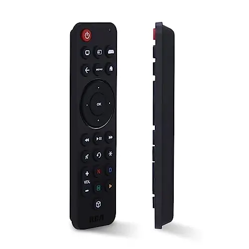 RCA Universal Rechargeable 3-Device Streaming Remote Control – for TV, Audio, Soundbar, Streaming Devices, Ultra-Slim, Rechargeable, Quick Access Keys 