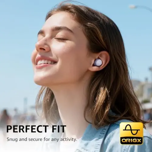 TOZO A1 Wireless Earbuds Bluetooth 5.3 Light Weight in Ear Headphones | IPX5 Waterproof,2 Mics for AI Calls,Immersive Premium Sound Bass Headset with Charging Case,32 EQ via App Light Purple - 1
