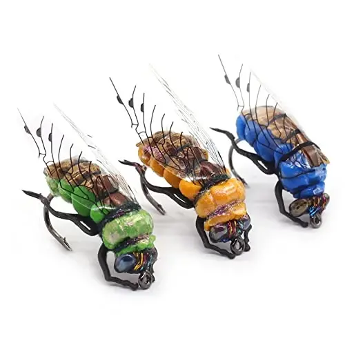 YZD Realistic Fly Fishing Dry Wet Nymph Trout Flies Topwater Lures for Freshwater Saltwater High Simulation Hand Tie Lure Kits 