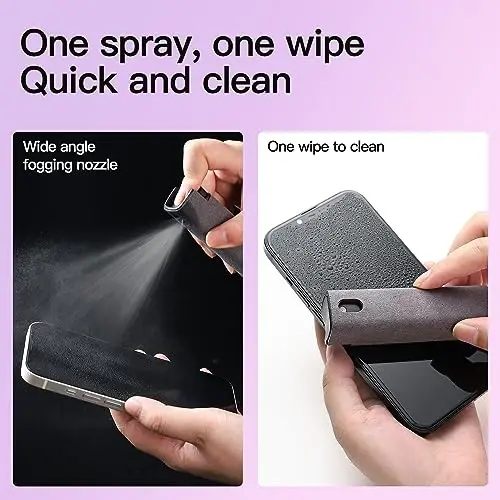 CUIUD Screen Cleaner Kit 3 Pcs, Two in One Screen Cleaner Spray and Wipe, Touchscreen Mist Cleaner Spray Bottle for Phone/Laptop/Tablet/TV/Monitor/Car Screens - 4