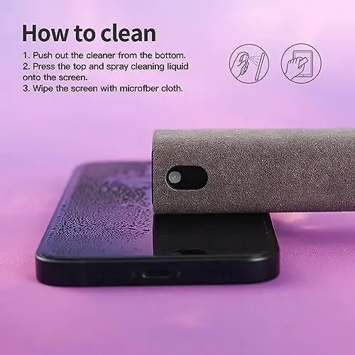 CUIUD Screen Cleaner Kit 3 Pcs, Two in One Screen Cleaner Spray and Wipe, Touchscreen Mist Cleaner Spray Bottle for Phone/Laptop/Tablet/TV/Monitor/Car Screens - 5