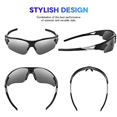 BEACOOL Polarized Sports Sunglasses for Men Women Youth Baseball Fishing Cycling Running Golf Motorcycle Tac Glasses UV400 - 2