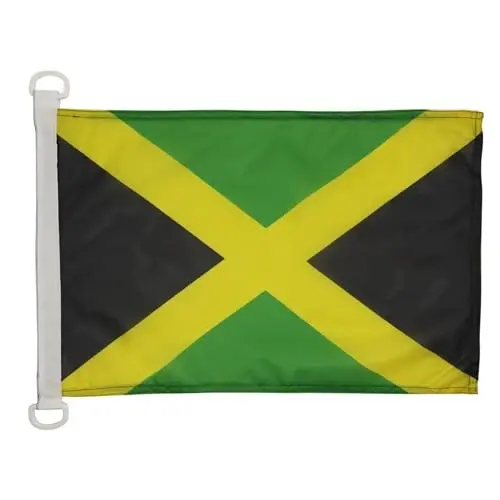 Jamaica NAUTICAL Flag 18'' x 12'' - Jamaican flags 30 x 45 cm. - Banner 12x18 in for boat - AZ FLAG - 4