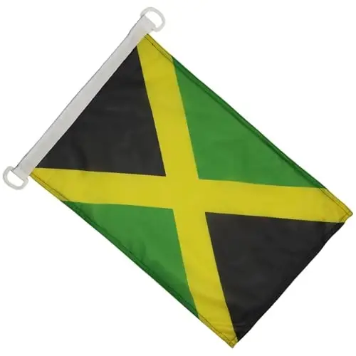 Jamaica NAUTICAL Flag 18'' x 12'' - Jamaican flags 30 x 45 cm. - Banner 12x18 in for boat - AZ FLAG - 5