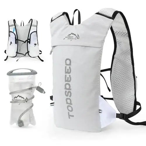 INOXTO Running Hydration Vest Backpack,Lightweight Insulated Pack with 1.5L Water Bladder Bag Daypack for Hiking Trail Running Cycling Race Marathon for Women Men - 1