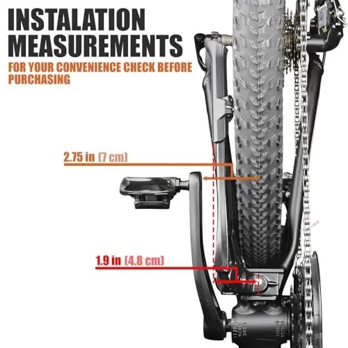 BV Chromium Adjustable Bicycle Kickstand with Concealed Spring-Loaded Latch, for 24-29 Inch - Bike Kickstand, Bike Kick Stands for Adult Bikes, Bike Kickstand 26 inches (Black) - 4